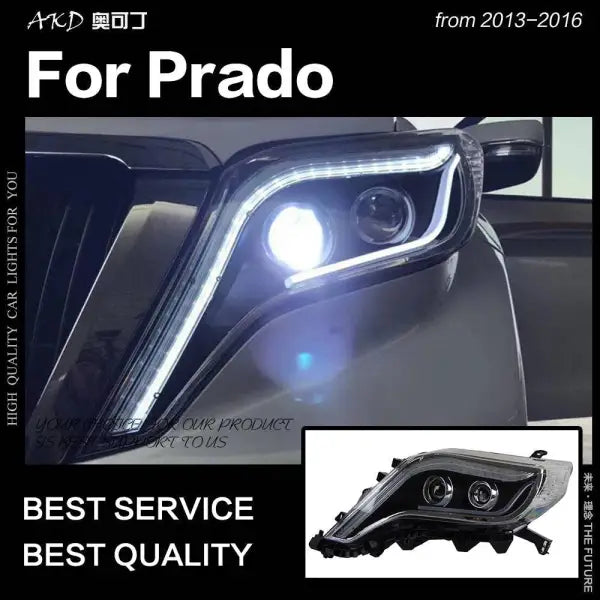 Toyota Prado LC150 2013-2017 LED Headlight LED DRL Hid