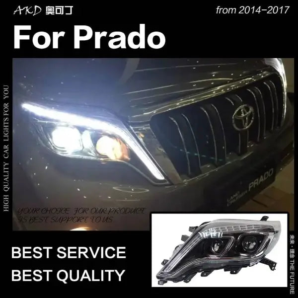 Toyota Prado LC150 LED Headlight 2013-2017 Prado LED DRL