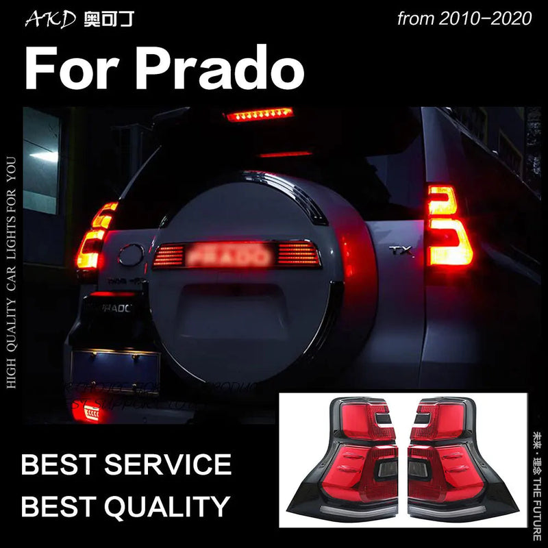 Toyota Prado Tail Lights 2010-2019 Prado LC150 LED Tail Lamp DRL Signal Brake Reverse