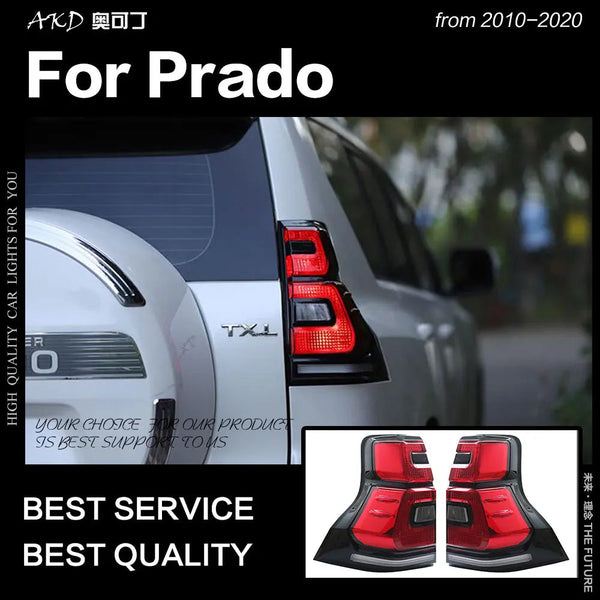 Toyota Prado Tail Lights 2010-2019 Prado LC150 LED Tail Lamp DRL Signal Brake Reverse