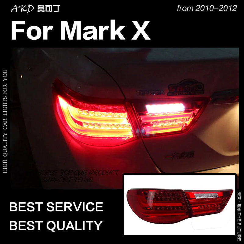 Toyota Reiz Tail Lights 2010-2012 Mark X LED Tail Lamp LED DRL Signal Brake Reverse