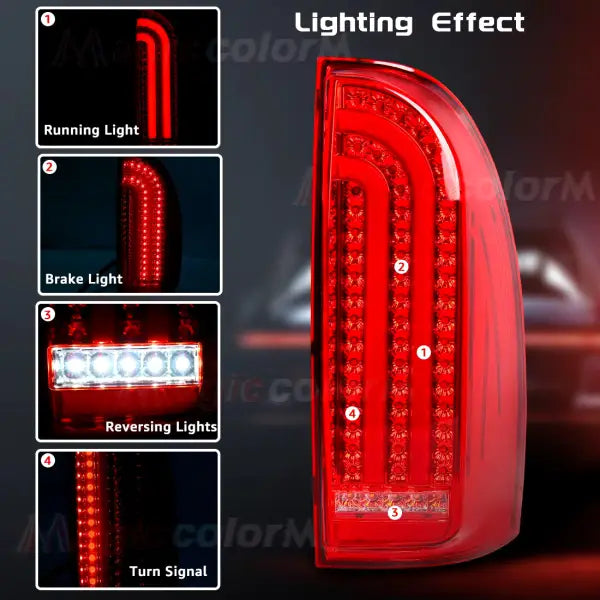 For Toyota Tacoma 2005 2006 - 2013 2014 2015 Car Tail Lamps Running Brake Turn Signal Reverse Warning Taillights Car