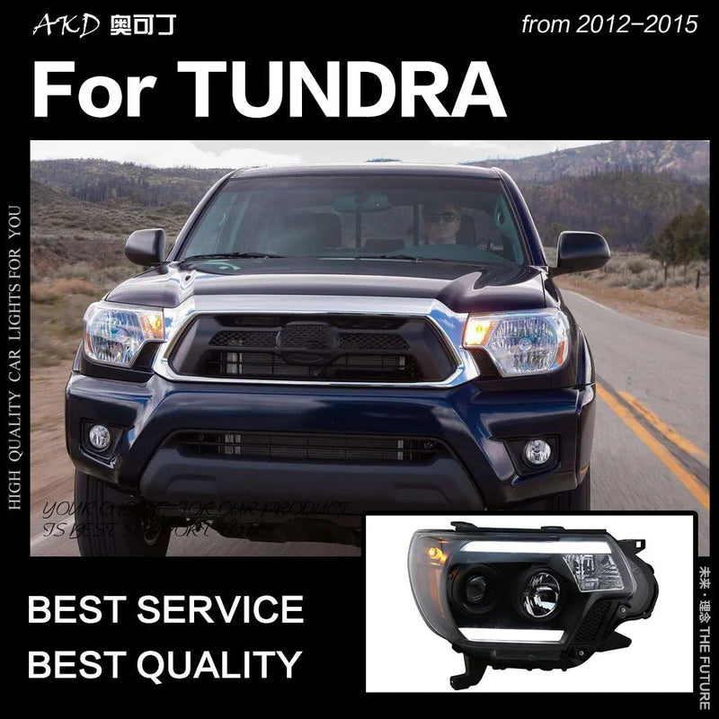 Toyota Tacoma Headlights 2012-2015 Tacoma LED Headlight LED DRL Bi Xenon Lens Head Lamp