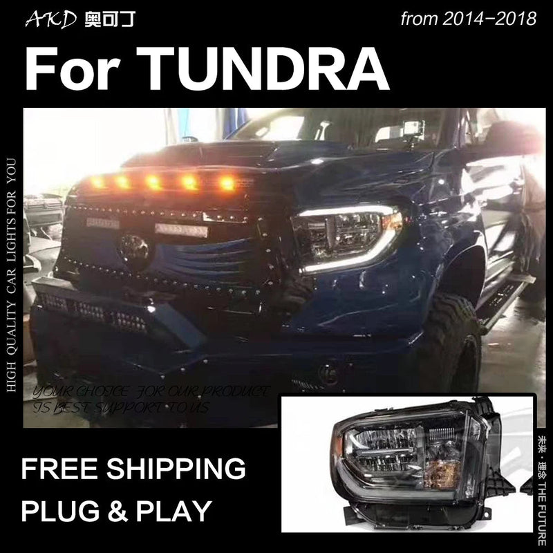 Toyota Tundra Headlights 2014-2018 Tundra LED Headlight DRL High Low Beam LED Head Lamp