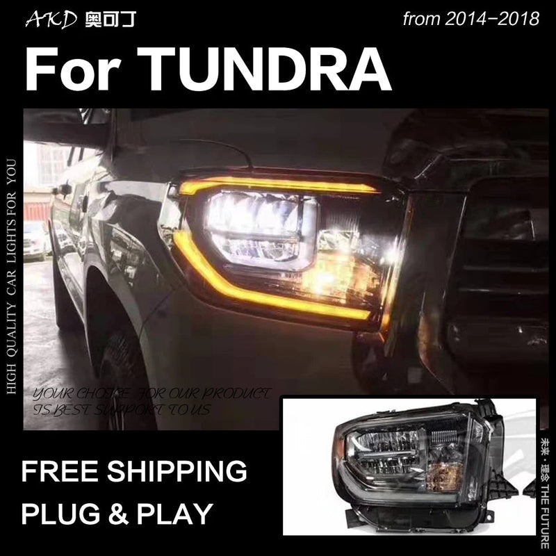 Toyota Tundra Headlights 2014-2018 Tundra LED Headlight DRL High Low Beam LED Head Lamp