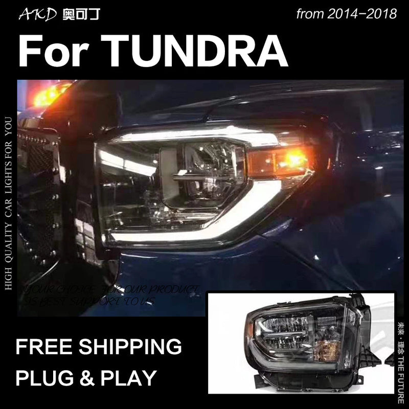 Toyota Tundra Headlights 2014-2018 Tundra LED Headlight DRL High Low Beam LED Head Lamp