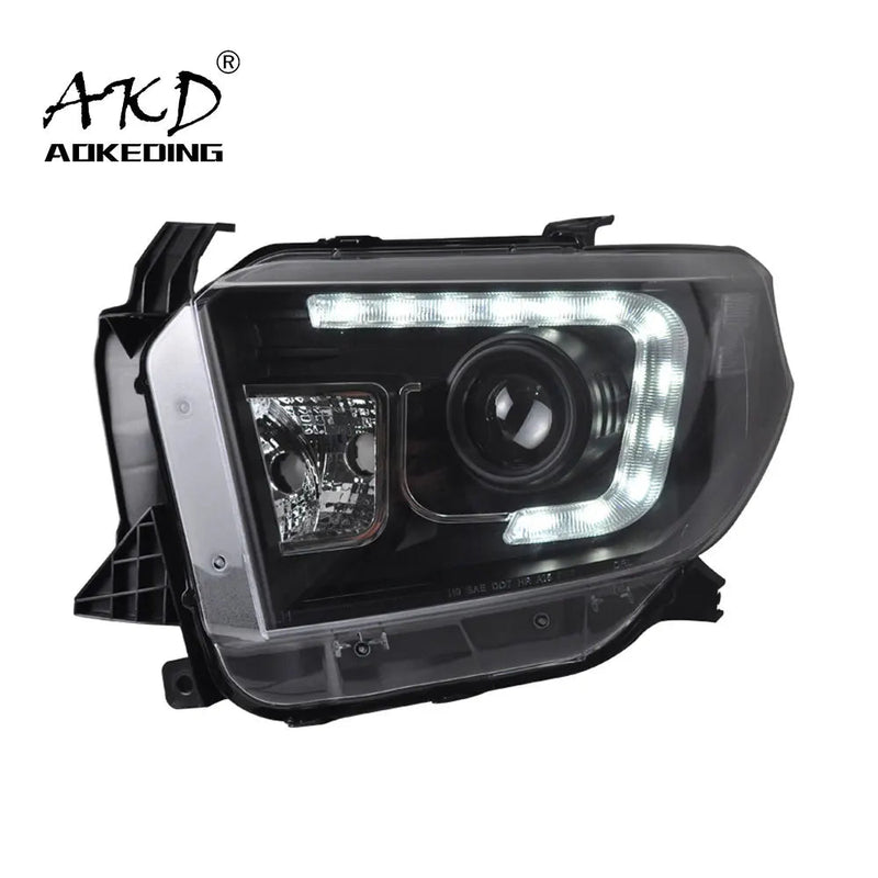 Toyota Tundra Headlights 2014-2018 New Tundra LED Headlight Tundra DRL Bi Xenon Lens Head Lamp