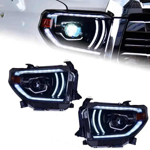 Toyota Tundra LED Headlight 2014-2019 Headlights Tundra DRL Turn Signal High Beam Angelaccessories