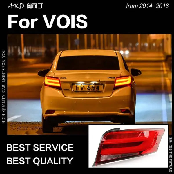 Toyota Vois Tail Lights 2014-2016 Yaris Sedan LED Tail lamp