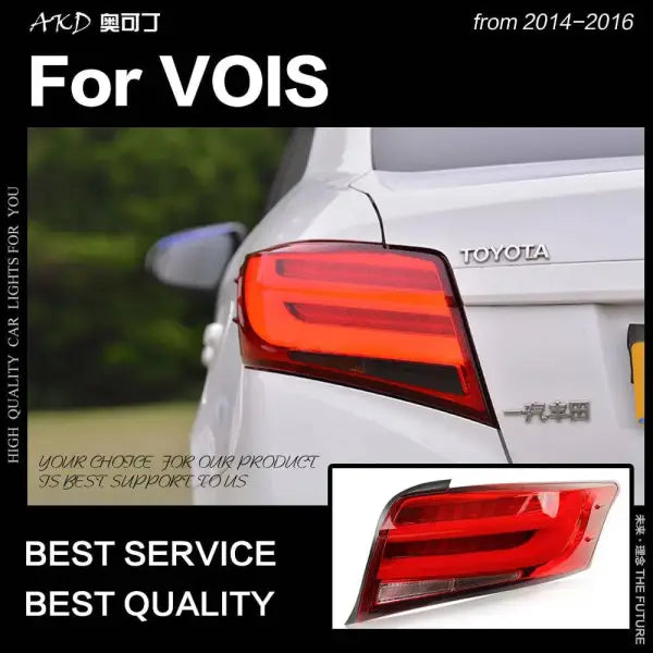 Toyota Vois Tail Lights 2014-2016 Yaris Sedan LED Tail lamp