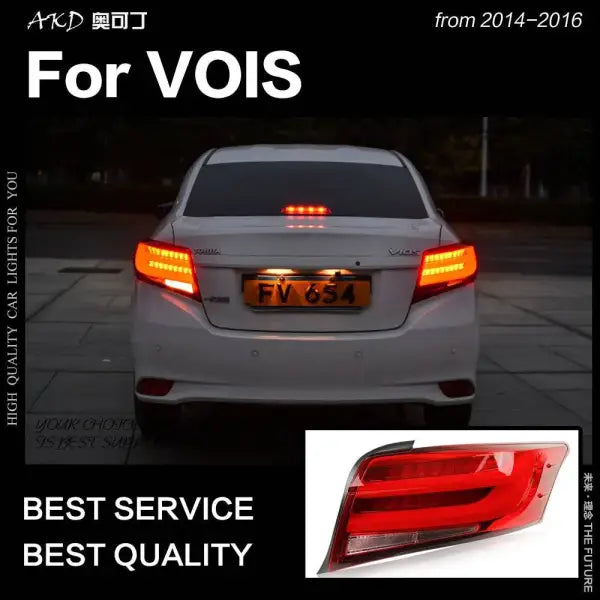 Toyota Vois Tail Lights 2014-2016 Yaris Sedan LED Tail lamp