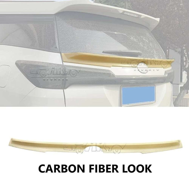 Car Craft Compatible With Toyota Fortuner 2016-2024 Rear Trunk Wing Boot Mid Spoiler Lip Splitter Skirt Ar-toyota-0157 Cf Carbon Fiber Look