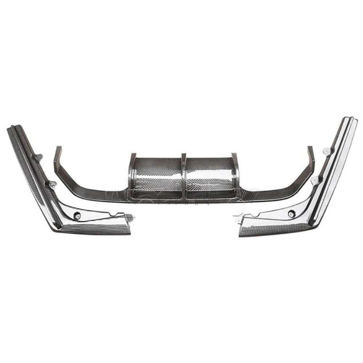 Car Craft Compatible With Bmw 3 Series F80 F82 M3 M4 2012-2018 Rear Bumper After Lip Splitter Skirts Diffuser Ak Style Ar-bm-0180 Cf Carbon Fiber Look - CAR CRAFT INDIA