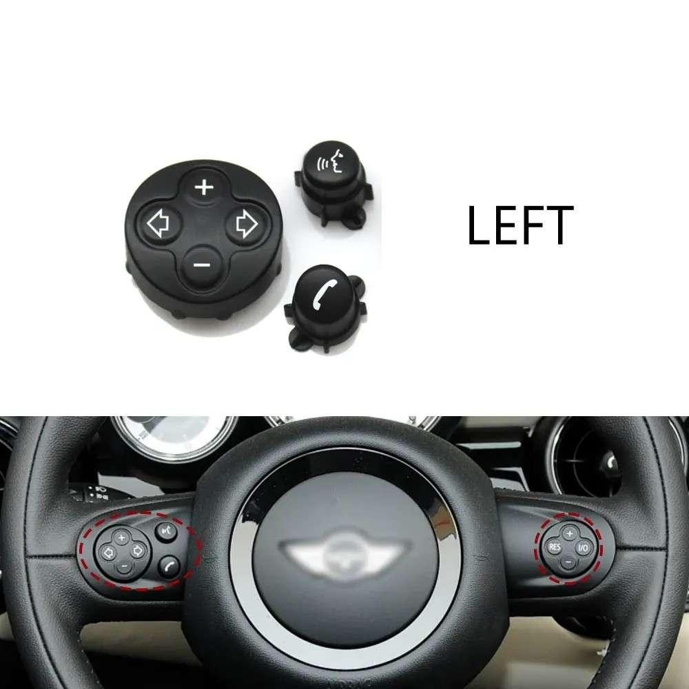 Car Craft Compatible With Mini Cooper R55 07-14 R56 07-13 R57 09-15 R58 12-15 R59 12-14 R60 11-16 R61 13-15 Multifunction Steering Wheel Cruise Volume Control Switch Button Keys Cover Trim 32309226804 - CAR CRAFT INDIA