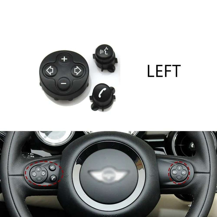 Car Craft Compatible With Mini Cooper R55 07-14 R56 07-13 R57 09-15 R58 12-15 R59 12-14 R60 11-16 R61 13-15 Multifunction Steering Wheel Cruise Volume Control Switch Button Keys Cover Trim 32309226804 - CAR CRAFT INDIA