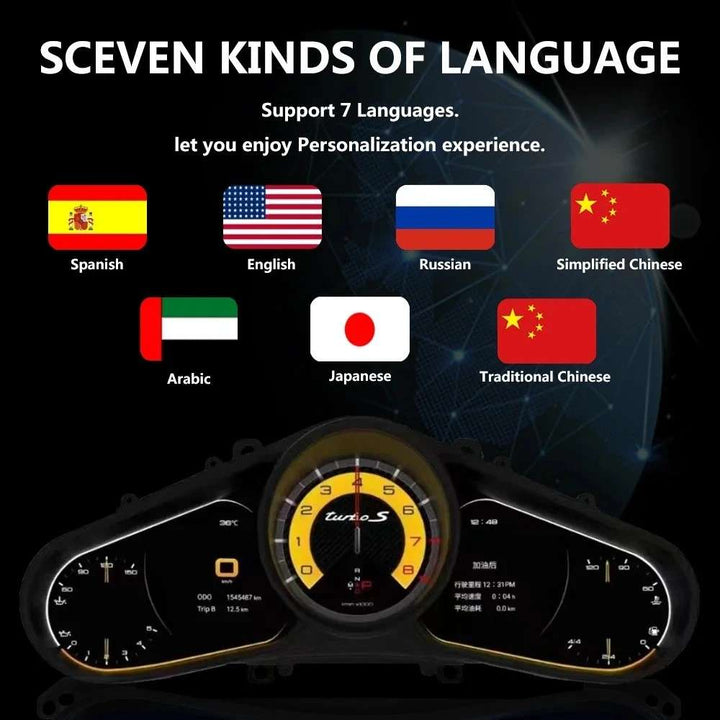 Car Craft Compatible With Porsche Cayenne 2011-2018 Dashboard Lcd Speed O Meter Android Player Digital Instrument Cluster Screen Speedometer Display Car 12.3 Inch CC-8434 - CAR CRAFT INDIA