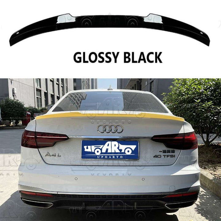 Car Craft Compatible With Audi A4 B9 2019-2023 Rear Trunk Wing Boot Spoiler Lip Splitter Skirt M4 Style Ar-audi-075 Gb Glossy Black - CAR CRAFT INDIA