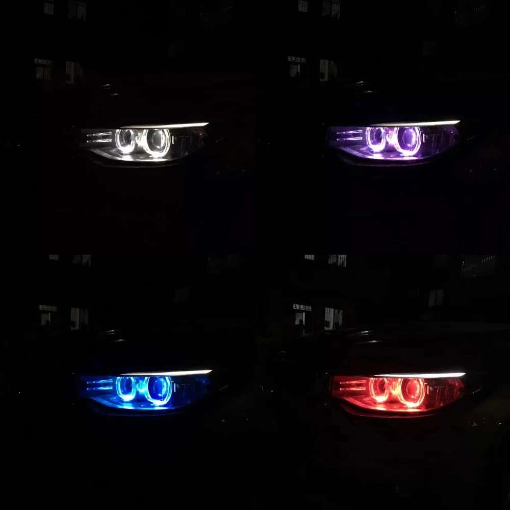 Car Craft Compatible With Bmw 3 Series Gt F34 2012-2015 Headlight Drl Daytime Running Light Angel Eye Led Module Rgbw Color Csl Style CC-8480 - CAR CRAFT INDIA