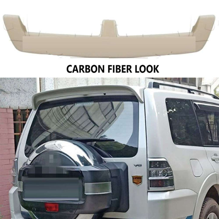 Car Craft Compatible With Mitsubishi Pajero V93 V97 V73 1996-2022 Rear Trunk Wing Boot Spoiler Lip Splitter Skirt Ar-mitsubishi-011 Cf Carbon Fiber Look