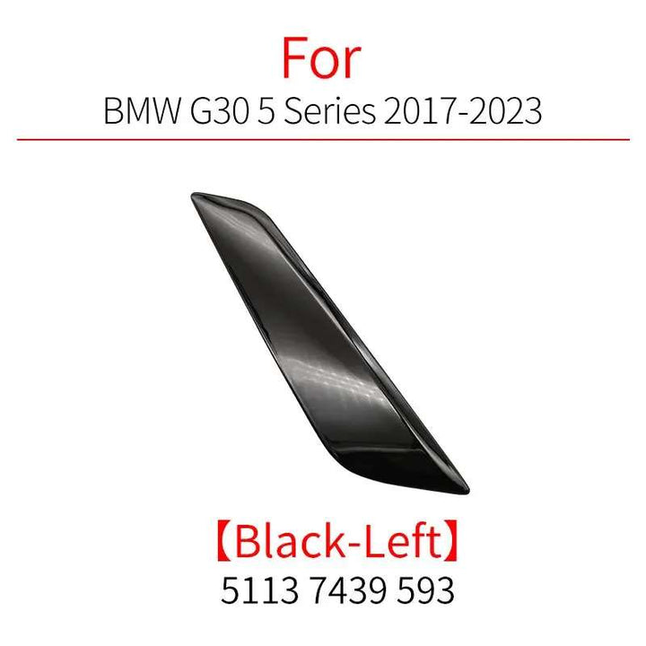 Car Craft Compatible With Bmw 5 Series G30 F90 2017-2024 Side Fender Decorative Bright Electroplated Strip Trim 51747439013 Left Black CC-8098 - CAR CRAFT INDIA