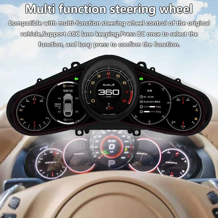 Car Craft Compatible With Porsche Cayenne 2011-2018 Dashboard Lcd Speed O Meter Android Player Digital Instrument Cluster Screen Speedometer Display Car 12.3 Inch CC-8434 - CAR CRAFT INDIA