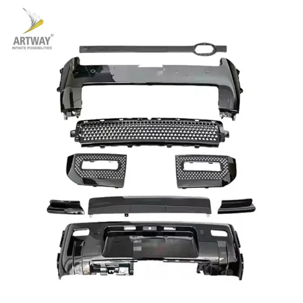 Upgrade 007 Black Front Rear Bumper Grille Body Kit Exterior for New Defender 2020+