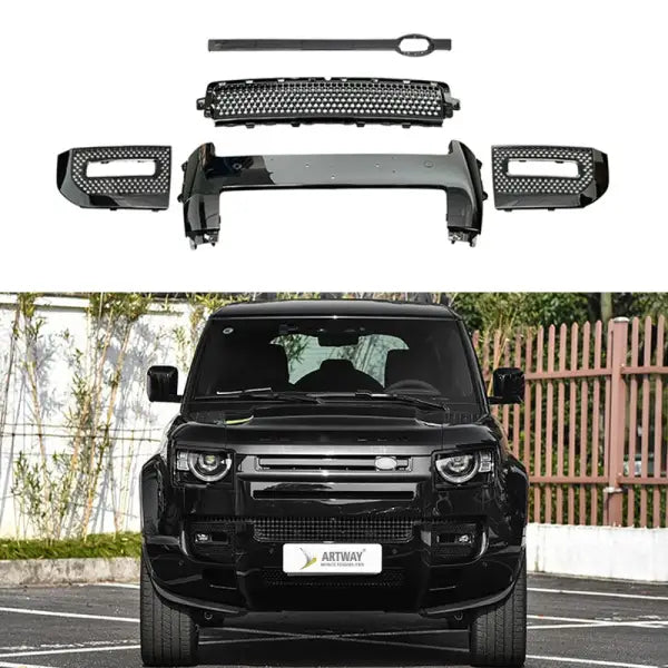 Upgrade 007 Black Front Rear Bumper Grille Body Kit Exterior for New Defender 2020+