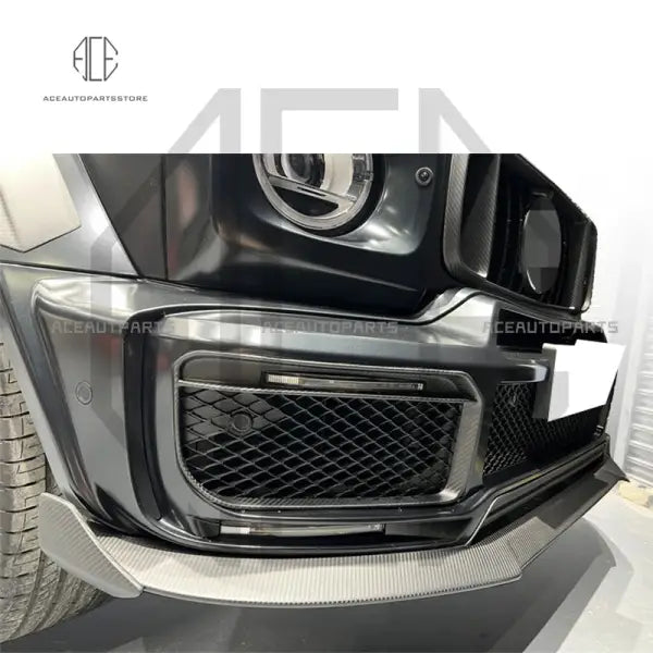 Upgrade Rocket B900 Style Dry Carbon Fiber Body Kit Front Lip for Benz G-Wagon W464 W463A G500 G55 G63 2019-2022