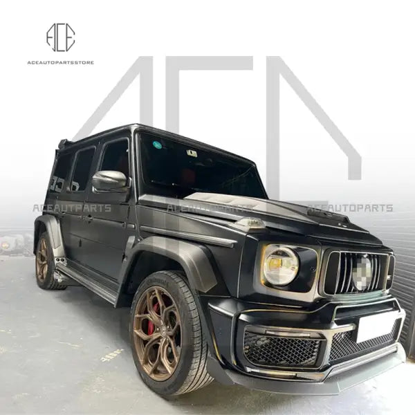 Upgrade Rocket B900 Style Dry Carbon Fiber Body Kit Front Lip for Benz G-Wagon W464 W463A G500 G55 G63 2019-2022