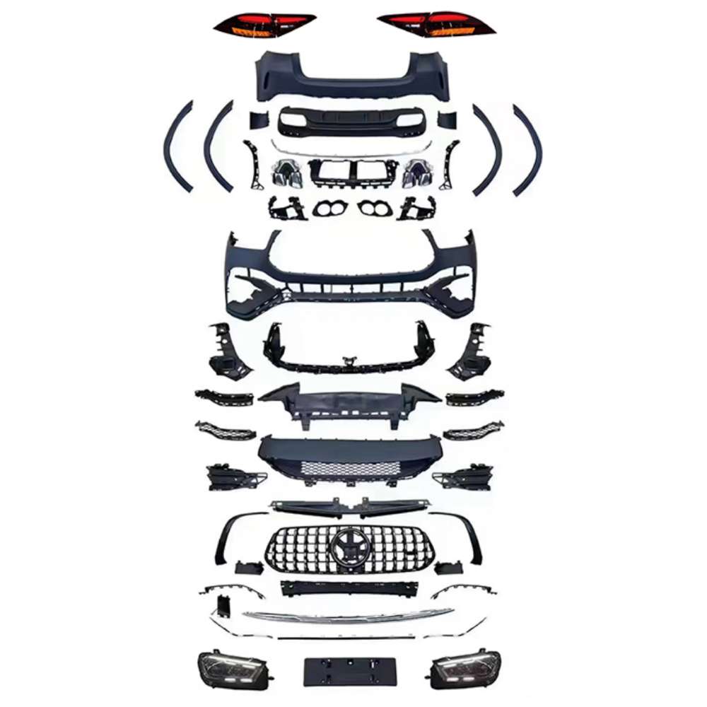 Car Craft Compatible With Mercedes Benz Gle W167 2020-2023 Upgrade Facelift Covert To 2023+ Gle53 Lci Amg Bodykit Bumper Grill Diffuser Headlight Taillight Hood Fender After Lip 1:1 - CAR CRAFT INDIA