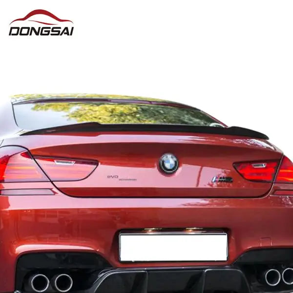 V Style Carbon Fiber Rear Lip Tail Wing Trunk Spoiler Ducktail for BMW 6 Series F06 F12 650I 640I M6 2012-2017