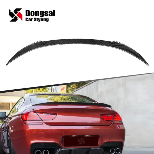 V Style Carbon Fiber Rear Trunk Lip Tail Wing Ducktail Spoiler for BMW 6 Series 650I F12 F13 M6 2011+