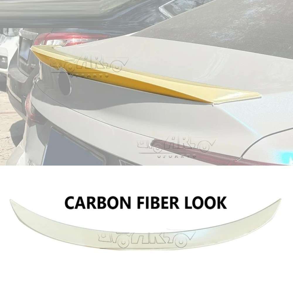 Car Craft Compatible With Toyota Camry 2024+ Rear Trunk Wing Boot Spoiler Lip Splitter Skirt Ar-toyota-0105 Cf Carbon Fiber Look - CAR CRAFT INDIA