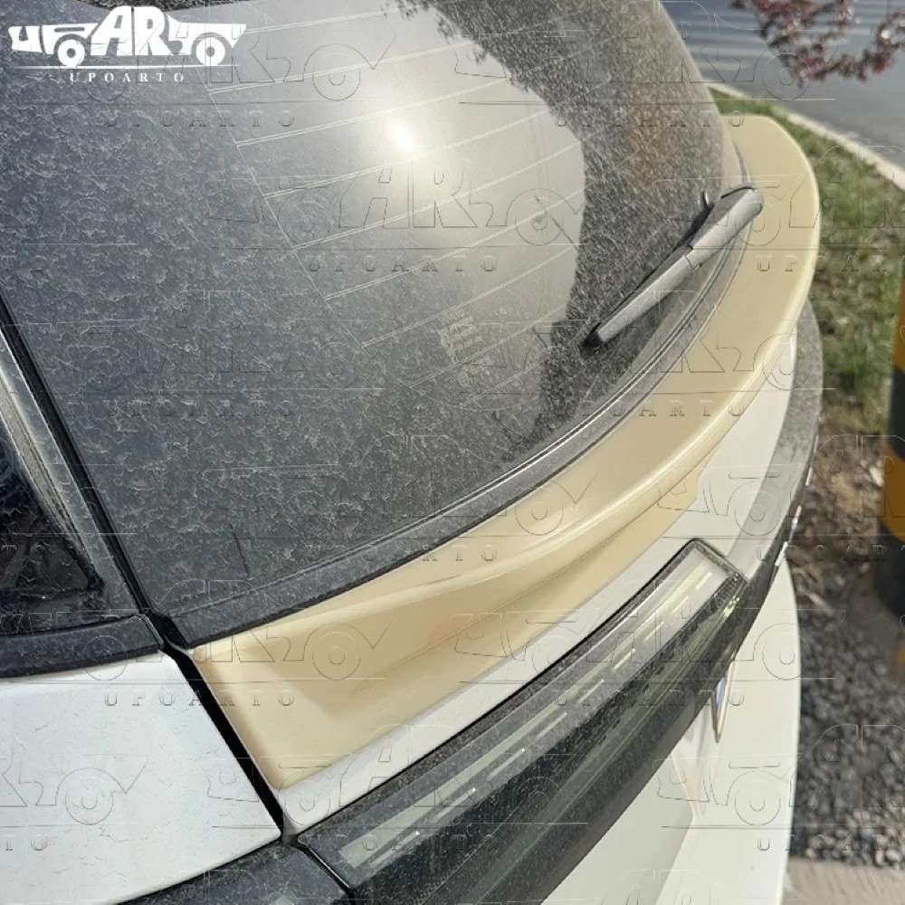 Car Craft Compatible With Toyota Fortuner 2016-2024 Rear Trunk Wing Boot Mid Spoiler Lip Splitter Skirt Ar-toyota-0157 Cf Carbon Fiber Look