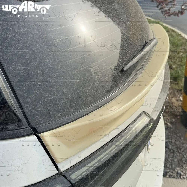 Car Craft Compatible With Toyota Fortuner 2016-2024 Rear Trunk Wing Boot Mid Spoiler Lip Splitter Skirt Ar-toyota-0157 Cf Carbon Fiber Look