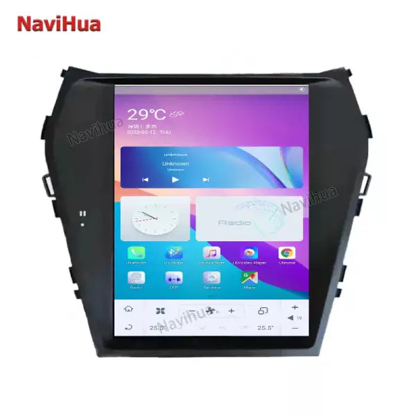 Vertical Screen 10.4 Inch Android 9 Car Multimedia Radio Navigation System for Hyundai IX45 for Santa Fe 2016