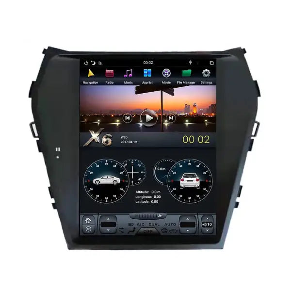 Vertical Screen 10.4 Inch Android 9 Car Multimedia Radio Navigation System for Hyundai IX45 for Santa Fe 2016