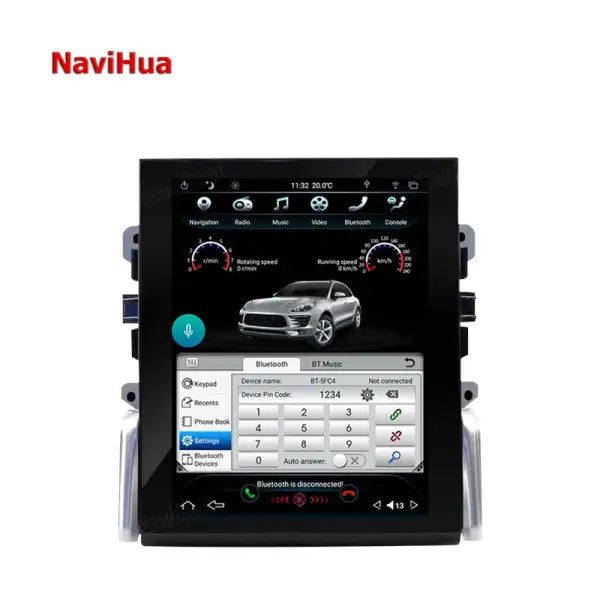 Vertical Screen Android 10.4 Inch Car Video Car DVD Player GPS Navigation for Tesla Style Porsche Macan 2011-2016