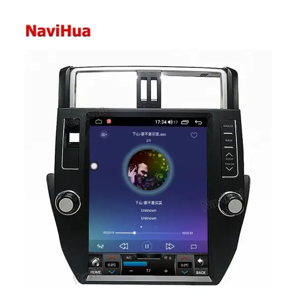 Vertical Screen Android Auto Head Unit Monitor Multimedia Car Radio for Tesla Style Toyota Prado 2014-2017