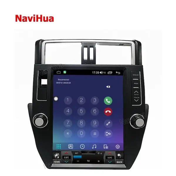 Vertical Screen Android Auto Head Unit Monitor Multimedia Car Radio for Tesla Style Toyota Prado 2014-2017