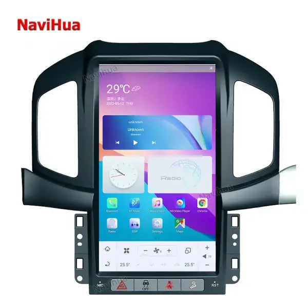 Vertical Screen Car Stereo Video Android GPS Navigation Car DVD Player for Tesla Style Chevrolet Captiva 2013-2017