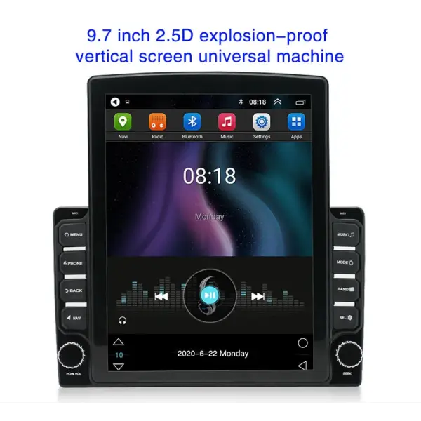 Vertical Touch Screen 2 Din Android Car Radio Video Player Auto Stereo Monitor GPS Navigation Universal for Tesla Style