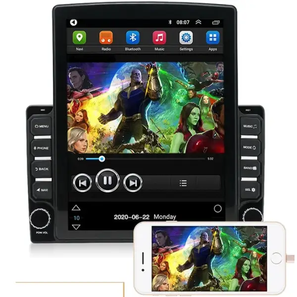 Vertical Touch Screen 2 Din Android Car Radio Video Player Auto Stereo Monitor GPS Navigation Universal for Tesla Style