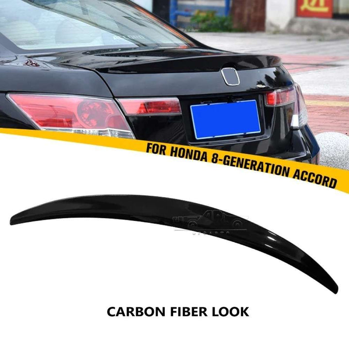 Car Craft Compatible With Honda Accord 2008-2013 Rear Trunk Wing Boot Spoiler Lip Splitter Skirt Ar-honda-047 Cf Carbon Fiber Look