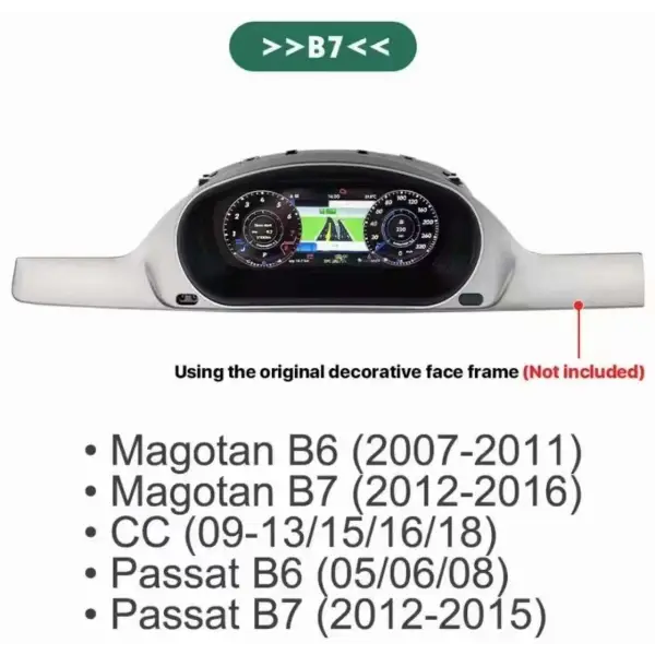 For Volkswagen Passat CC B6 B7 2009-2016 Latest Car LCD