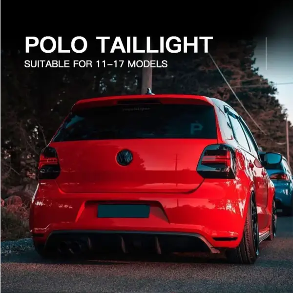 For Volkswagen Polo 2011-2018 Car Animation LED Trailer Lights Tail Lamp Rear DRL Signal Automotive Plug and Play