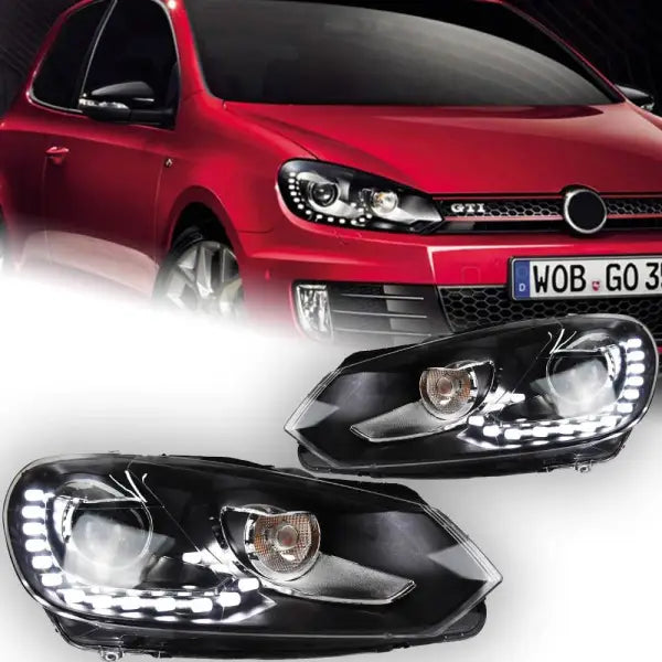 VW Golf 6 LED Headlight 2009-2012 R20 Design Golf LED DRL