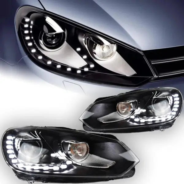 VW Golf 6 LED Headlight 2009-2012 R20 Design Golf LED DRL