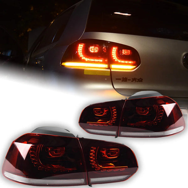 VW Golf 6 Tail Lights 2009-2012 Golf6 R20 LED Tail Lamp LED DRL Dynami Signal Brake Reverse