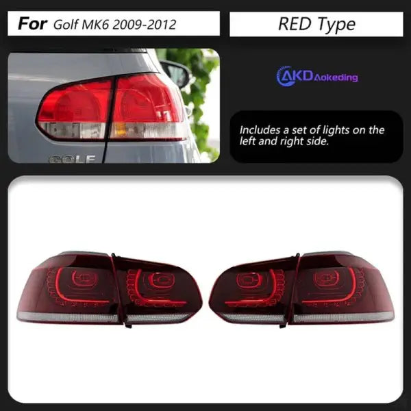 VW Golf 6 Tail Lights 2009-2012 Golf6 R20 LED Tail lamp